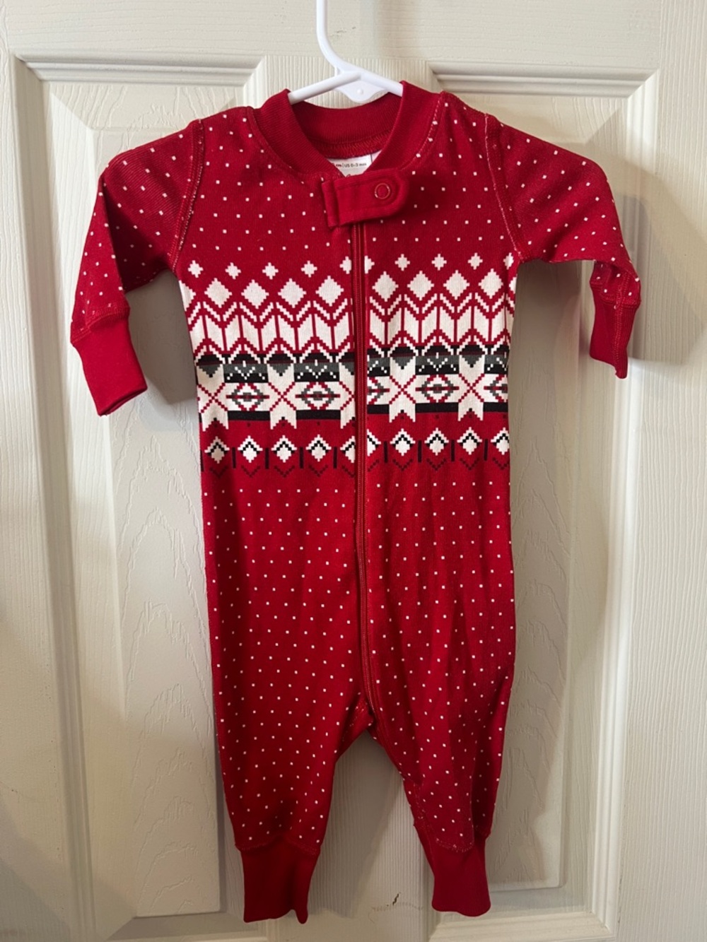 Hanna Andersson 0-3M Heritage Fairisle Holiday Sleeper Pajamas Unisex Size 50 CM